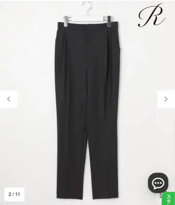 23구 R 타카하시 리타 울 트로 스트레치 테이퍼드 팬츠 블랙