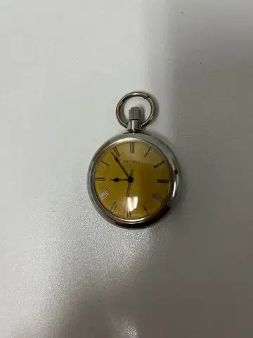 골드 아날로그 회중시계 스테인리스