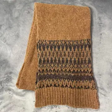 LIU JO 류 모헤어&알파카 혼방 머플러 브라운 이탈리아제