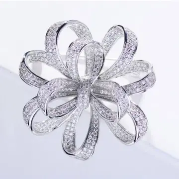 스와로브스키 브로치 크리스탈 까멜리아 코사지 결혼식 선물