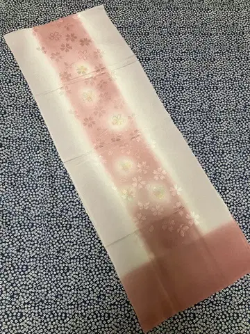 오비 장식 천 벚꽃 나비 핑크 계열