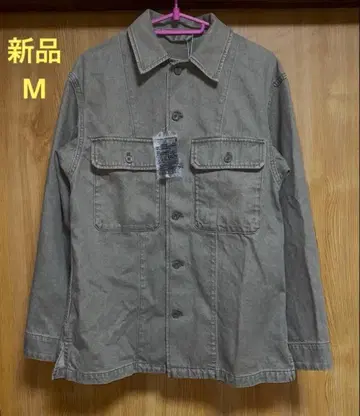 유니클로 U UNIQLO U 데님 셔츠 자켓 그레이 M