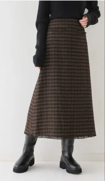 트위드 A라인 스커트 36