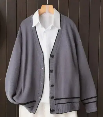 빅 사이즈 B142cm 그레이 가디건