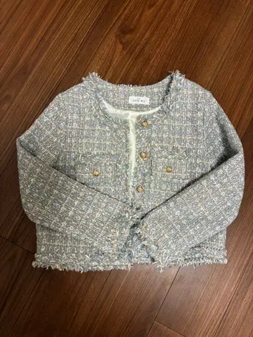 OTOHA 노카라 자켓 블루 계열 트위드