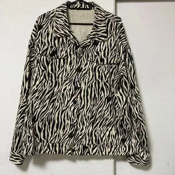 제브라 패턴 코튼 자켓