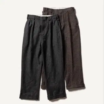 22AW A.PRESSE 트위드 투턱 트라우저