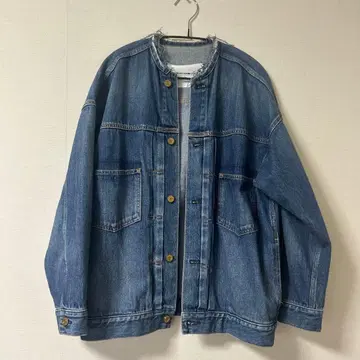 IENA 리메이크 턱 데님 블루종