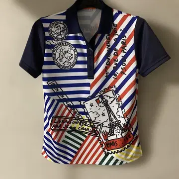 새상품 까스텔바작의 귀여운 프린트 피케 셔츠