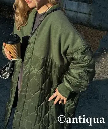 안티카 도킹 코트 카키 한 번만 착용