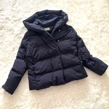 플라스테 PLST 네이비 숏 다운 자켓 후드 부착 L 사이즈