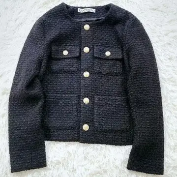 RANDEBOO class tweed jacket 트위드 노카라