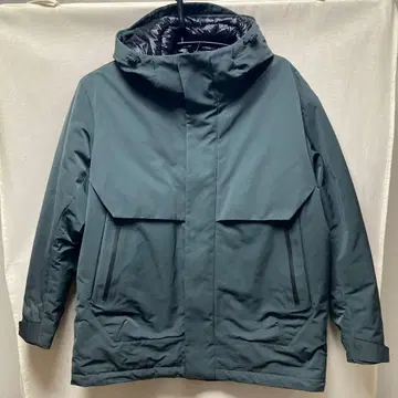 유니클로 +J 하이브리드 다운 오버사이즈 파카 M 다크 그린