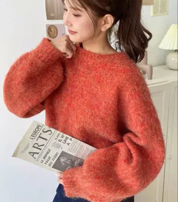 3G 크루넥 기모 믹스 니트 풀오버