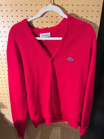 70~80'sIZOD LACOSTE 가디건 빨간색