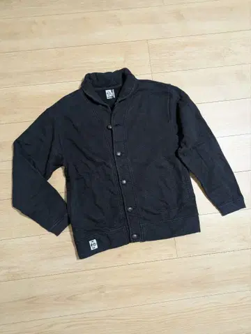 [ CHAMS ] 맨투맨 가디건 블랙 L