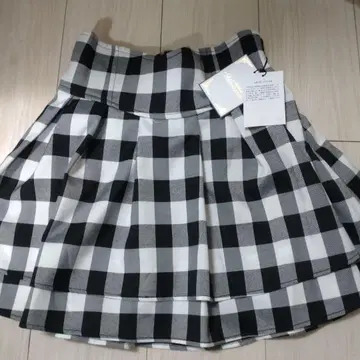 미셸 마카롱 체크 스커트