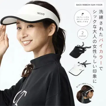 SCOT CLUB 화이트 선바이저 골프