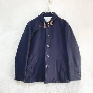 TAKEO KIKUCHI/피 코트/가죽 벨트 영국 밀리터리 이스트