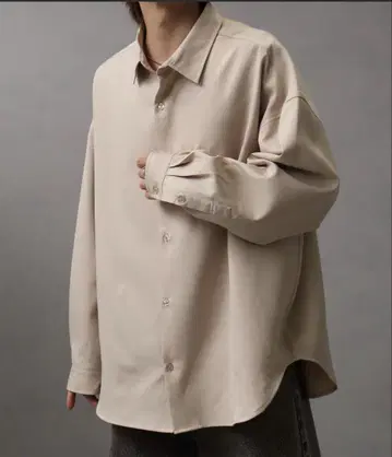 welise 리치 드레이프 스무스 베이직 오버 사이즈 셔츠 2벌