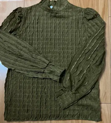 상의 풀오버 여성용 카키 골드