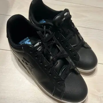 STARTER 블랙스니커즈 합성 피혁 로우컷 24.5