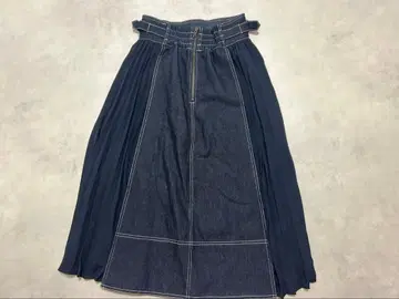 [ 아름다운 실루엣 ] 데님 x 플리츠 절개 스커트 / 트렌드 감각