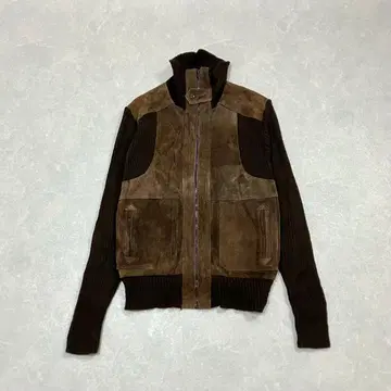 KINGS ROAD 가죽 자켓 카우하이드 가죽 암소 가죽 이소재 니트
