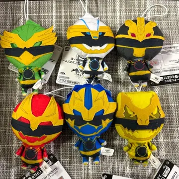 미사용 새상품 슈퍼전대 히어로 고쥬우쟈 캐릭터 봉제 인형 6체 세트