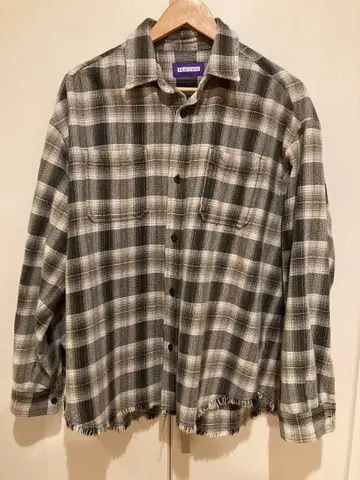 REmastered 그레이 계열 체크 플란넬 셔츠