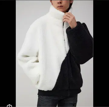 AZUL 바이컬러 보아 블루종