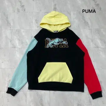 푸마 맨투맨 후드티 네이비 콤바인 농구 레트로 자수 로고