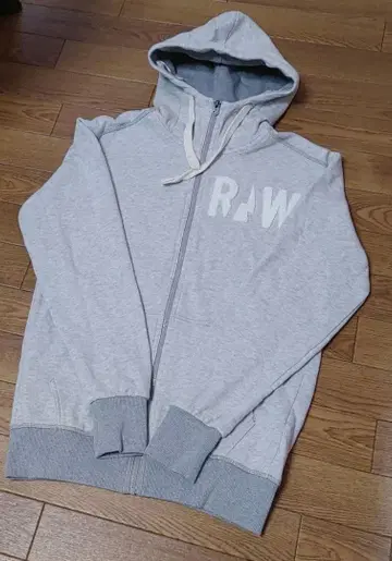 G-STAR RAW 맨투맨 풀 집업 후드티 라이트 그레이 XS