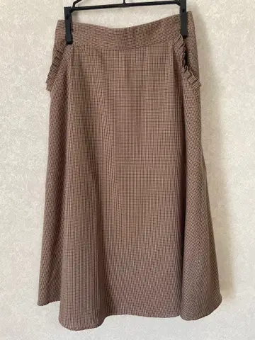 NATURAL BEAUTY BASIC 체크 플레어 스커트