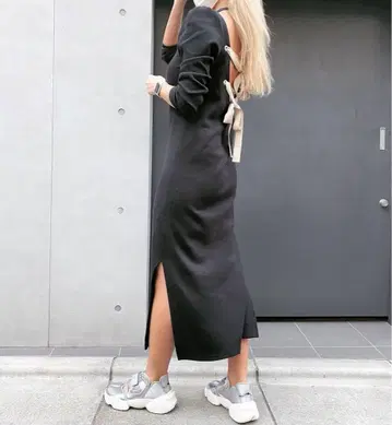 HONEY MI HONEY 백 오픈 리본 원피스