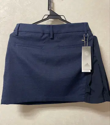택 포함 새상품 adidas 네이비 체크 무늬 스커트 골프 아디다스