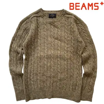 [빔즈 플러스] 5게이지 케이블 크루넥 스웨터 미들게이지