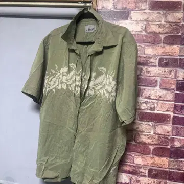 Billabong 꽃무늬 자수 하와이안 셔츠 L 사이즈