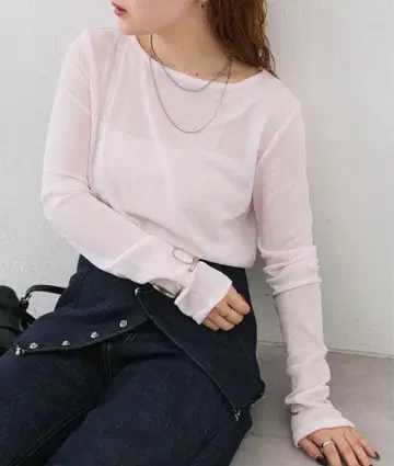 mystic new 시어 롱 T셔츠