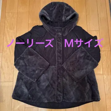 퀼팅 자켓 블랙 후드 부착