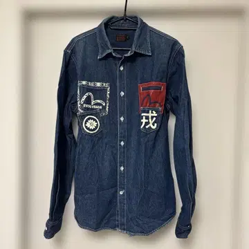 Evisu 커스텀 메이드 데님 셔츠 L