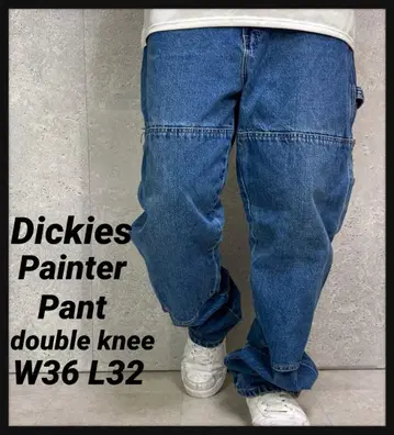 디키즈 페인터 팬츠 더블니 데님 청바지 W36 L32