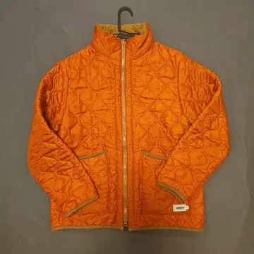ARMEN 주황색 퀼팅 자켓