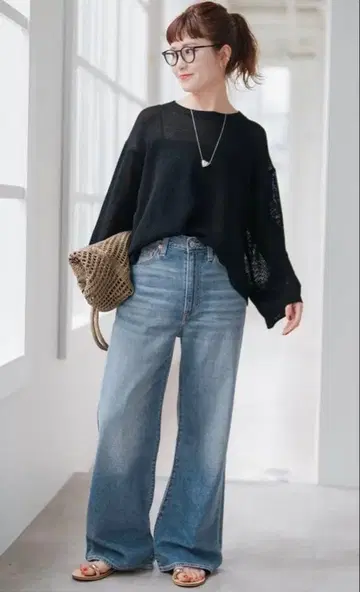 스픽 앤 스팬 리바이스 SMU RIBCAGE WIDE LEG 27