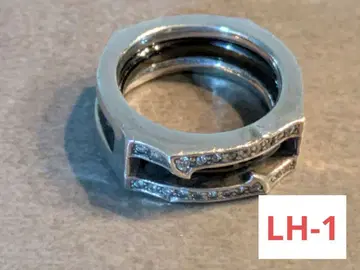 라이온 하트 더블 밴딩 디자인 실버 반지