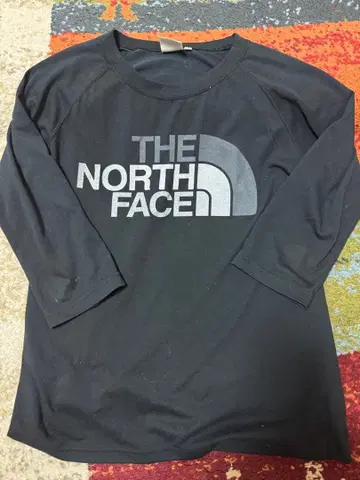 THE NORTH FACE 7부 소매 티셔츠 M 블랙
