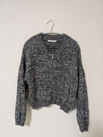 moussy 그레이 계열 집업 니트 자켓