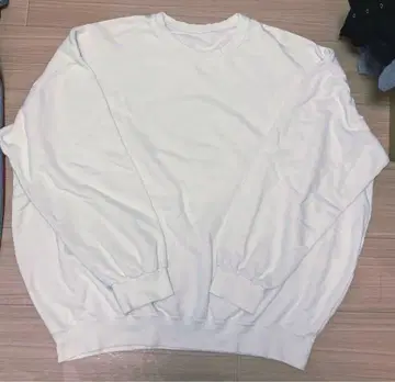 쿠메 섬유 빅 맨투맨 화이트