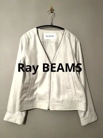 Ray BEAMS V넥 자켓 베이지 S