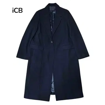 레어 사이즈 iCB 울 체스터 코트 다크 네이비 46